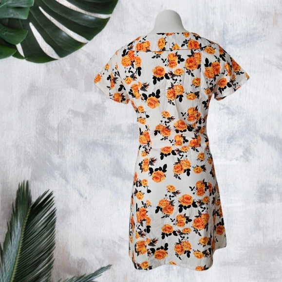SACRED HAWK casual Floral Dress classic above the knee size Small - Picture 3 of 6